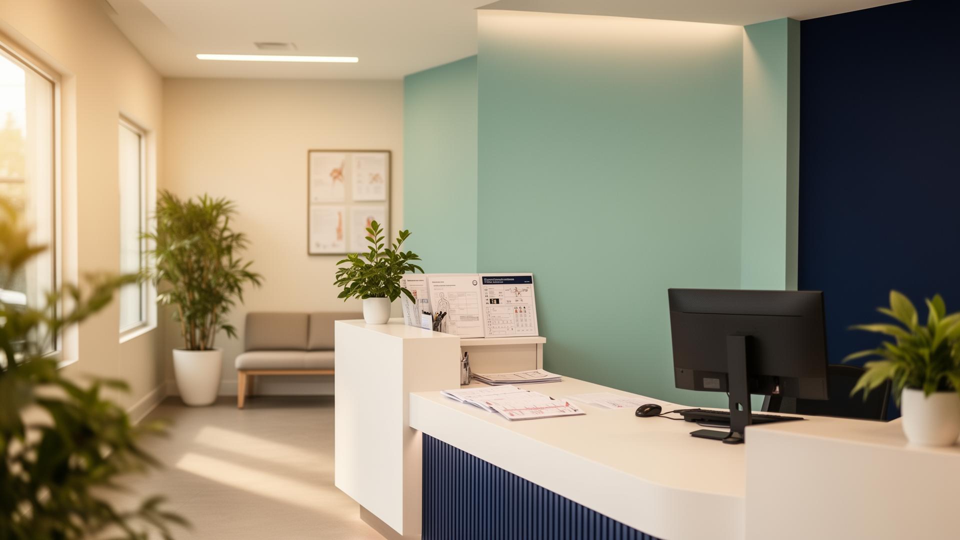 Therapist working with a patient in a modern clinic